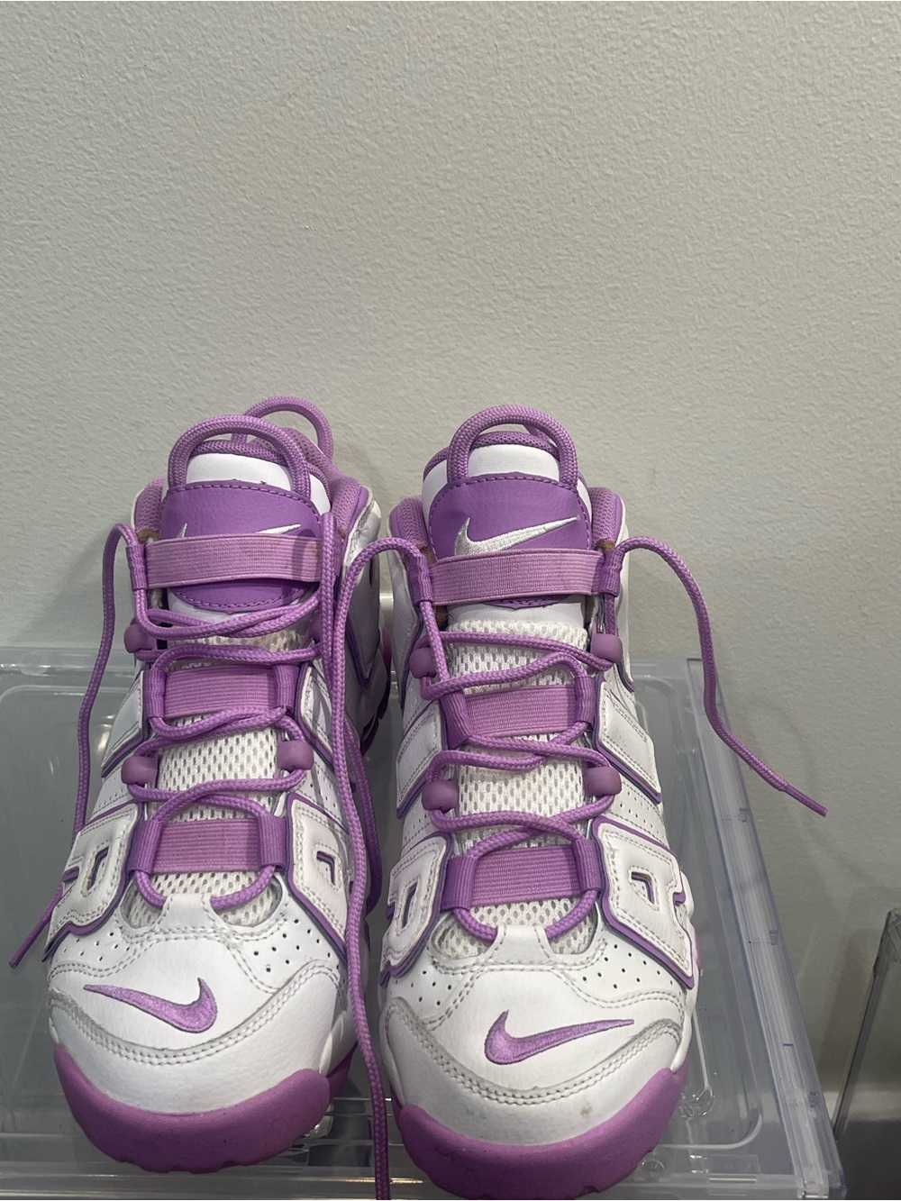 Nike Kids White and Lavender Trail Sneakers